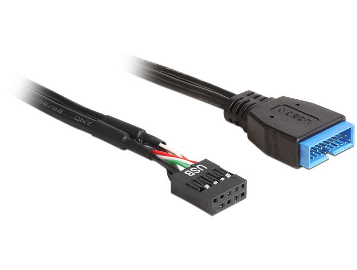 DeLOCK 83776 - Kabel - 0,45 m - Zwart