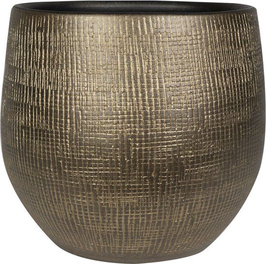 Ter Steege Plantenpot - Keramiek - Goud - 31 x 28 cm