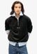 Superdry Country Club Velours trui met halve rits Dames Zwart