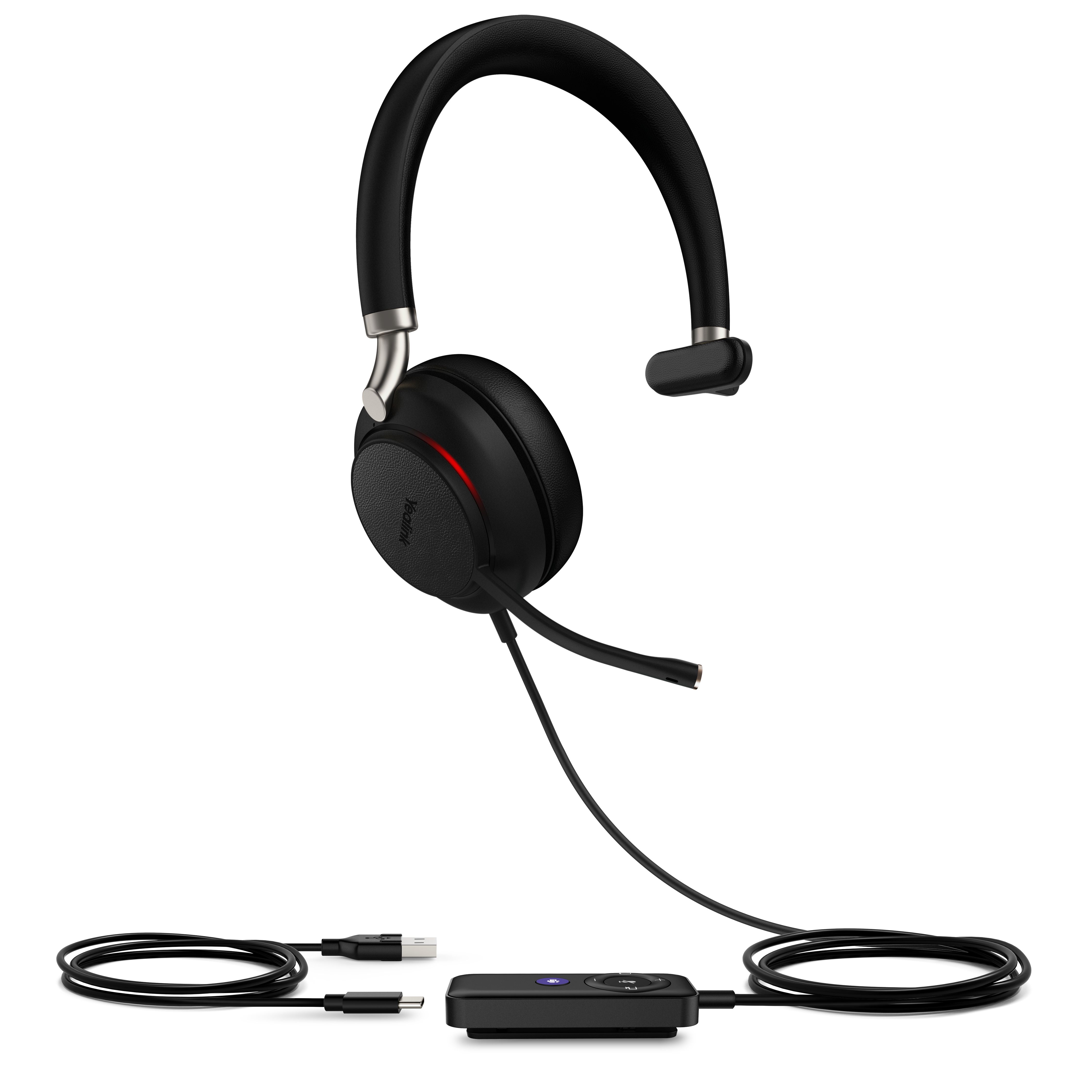 Yealink UH38 Mono UC Headset - Bluetooth - Zwart