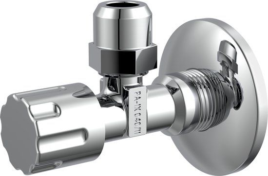 KIRCHHOFF Hoekstopkraan - 3/8"BU x 10 mmQ - Met Duwrozet - Zelfdichtend
