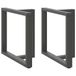 VidaXL Eettafelpoten 2 stuks T-vormig 70x35x73 cm Staal Antraciet
