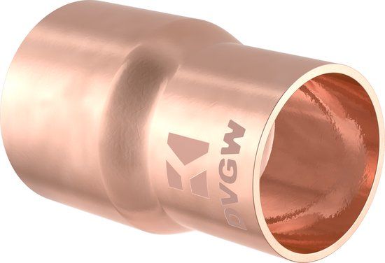 KIRCHHOFF CU Verloopsok - Blanco - 22 mm x 18 mm - 2 mofen - (5240)