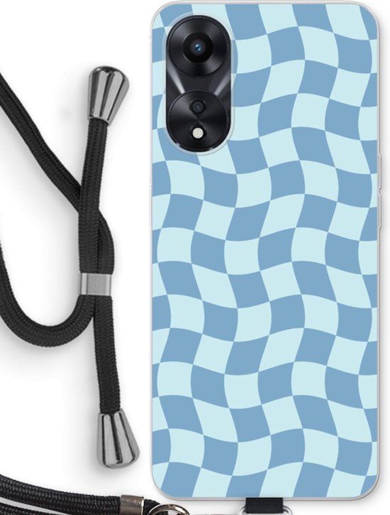 Case Company® - Oppo A78 5G Case with Cord - Grid Blue - Back Cover