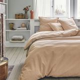 Kussensloop, Essix - Effen katoenen kussensloop 65x65 cm Beige