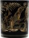 Mars & More Waxinelichthouder - Zwart - Glas - Papegaai Print - 10 cm