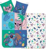 Lylo & Stitch Max-Fashion Kft. Lilo en Stitch dekbedovertrek 140 x 200 cm - 70 x 90 cm - Katoen - Paars