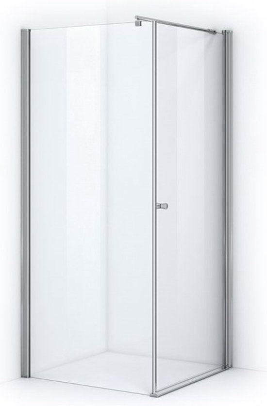 Maxaro Zircon Comfort Douchecabine 100x90 cm Chroom Helder glas Draaideur Rechthoek