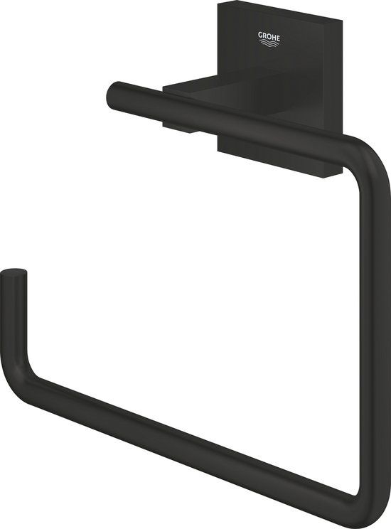 GROHE QuickFix Start Cube Handdoekring - Mat Zwart