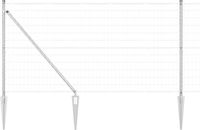 vidaXL Euro-hek met grondpennen 10 x 1,4 m gegalvaniseerd staal mesh