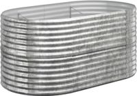 vidaXL Plantenbak 152x80x68 cm gegalvaniseerd staal zilverkleurig