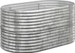 vidaXL Plantenbak 152x80x68 cm gegalvaniseerd staal zilverkleurig