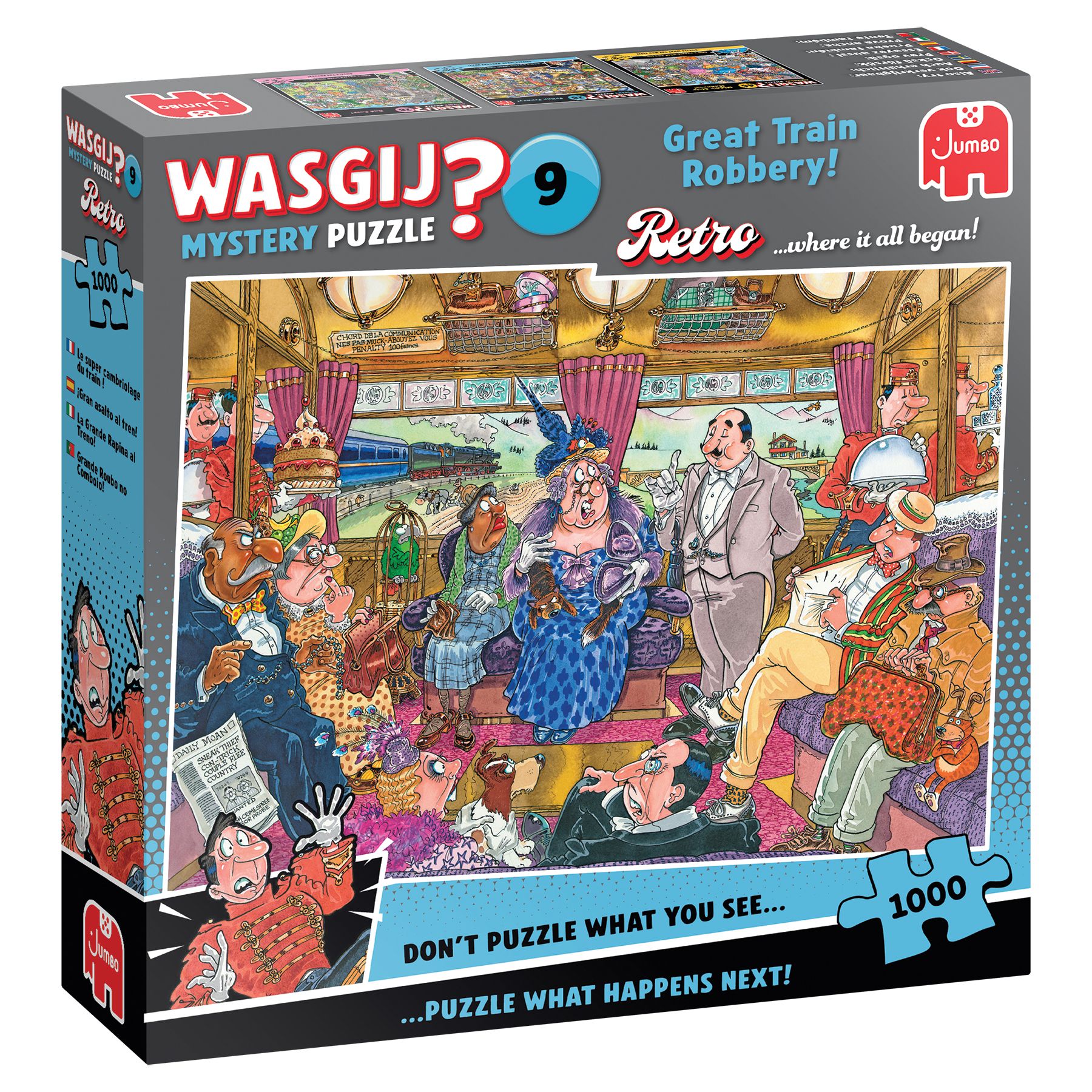 Jumbo Wasgij Retro Mystery 9 - De Grote Treinroof! Legpuzzel (1000 stukjes)