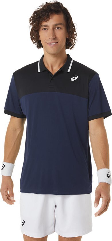 Asics Poloshirt Court Heren Night Blue