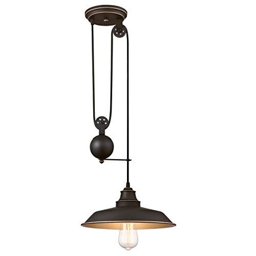 Westinghouse Lighting 63632 Eenvlam Hanglamp - Geolied Brons