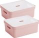 Sunware Sigma Home boîte de rangement 24L - Set de 2 - Rose/Transparent