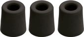 Benson Deurbuffers / deurstoppers rubbers - 3x - zwart - 50 x 40 mm - met schroefbevestiging