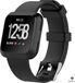 Strap-it Fitbit Versa / Versa 2 bandje siliconen - zwart - Maat: S