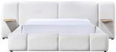 Vente-unique Bed met opbergruimte stof beige 160 x 200 cm