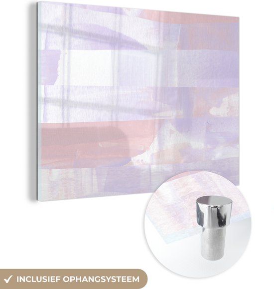 MuchoWow® Glass Painting 80x60 cm - Acrylic Glass - Pastel - Print - Modern Design