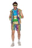 Wilbers Party Outfit Regenboog Panter Heren - Maat XL