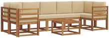 vidaXL - Salon d'angle - Acacia bois - Naturel et beige
