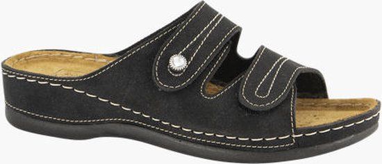 Easy Street Zwarte slipper klittenband - Maat 42