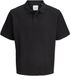 JACK&JONES JJEHARRISON STRUCTURE POLO SS LN Heren Polo Zwart S