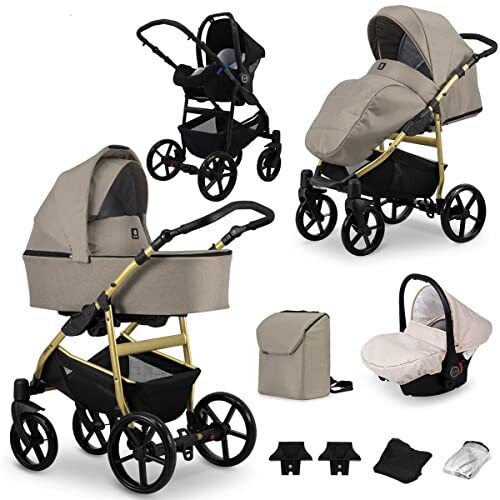 Lux4Kids Kinderwagen, 3-in-1 en Isofix 4-in-1 selecteerbaar Malta by Mocca G02 3-in-1 met babyzitje