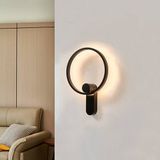 Lucande - LED-wandlamp - 1 licht - IJzer, acryl - H: 42,5 cm - zwart - Inclusief lichtbron