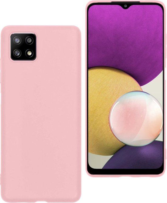 BASEY. Hoesje voor Samsung Galaxy A22 5G - Siliconen Back Cover - Roze