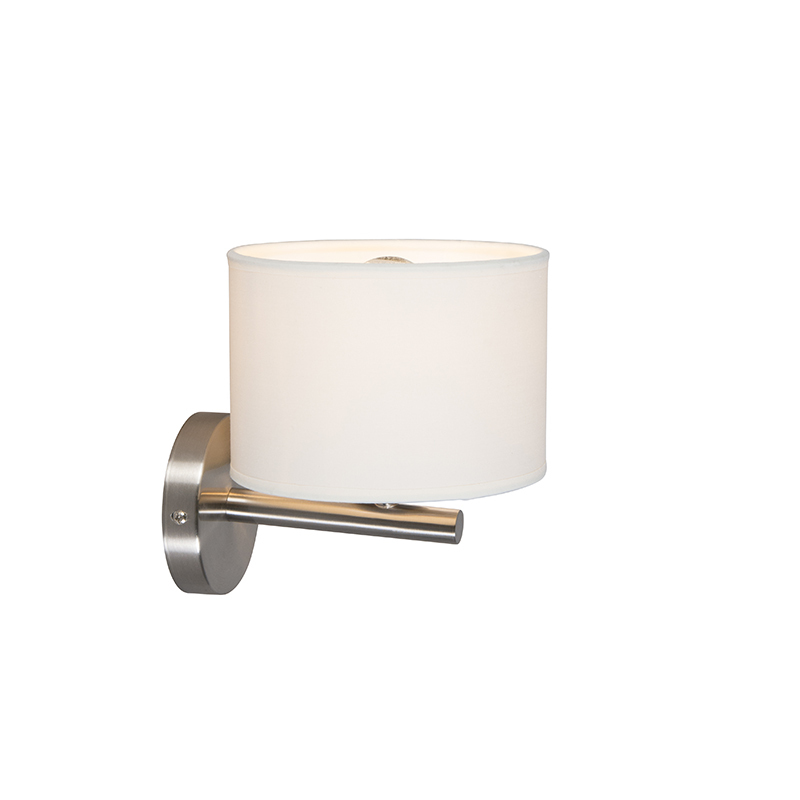 QAZQA WL VT 1 rond - Wandlamp - 1 lichts - mm - wit