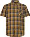 CMP Shirt met zak, korte mouw, klassieke kraag, borstzak, polyester, geruit, mannen, XL, petroleum/curcuma/b blue