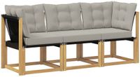 vidaXL Outdoor Midden- en Hoekbank Wit