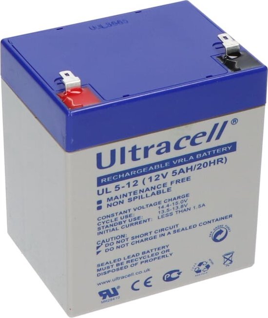 Ultracell UL 12Volt 5Ah Loodaccu