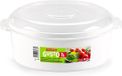 PlasticForte Magnetronschaal - 1 liter - wit/transparant - kunststof
