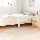 vidaXL Tapis shaggy antidérapant crème 120 x 120 cm PP