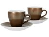 CreaTable, 25845 Serie Golden Days, wit, 4-delige serviesset, espressoset van aardewerk, vaatwasser- en magnetronbestendig, kwaliteitsproductie