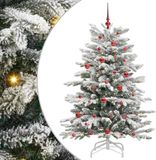 vidaXL Sapin de Noël artificiel articulé blanc 150 cm PE et PVC