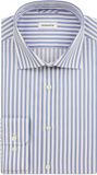 Seidensticker x-slim fit overhemd - popeline - blauw gestreept - Strijkvrij - Boordmaat: 39