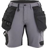 Blåkläder Dames Arbeitshorts 4-way stretch 71241645 - Maat 44 - Mittelgrau/Schwarz