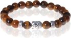 Memphis Accessories Heren kralen armband Tigereye Buddha Silver