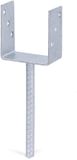 Alberts U-paalhouder met betonanker, thermisch verzinkt, 101 mm breed