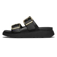 FitFlop Buckle Two Bar Slides Slippers - Dames - Zwart - Maat 41