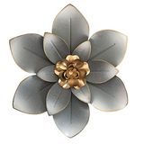 Metalen bloem muurkunst decor, 10 inch rustiek modern bloemensculptuur, noodlijdende ijzeren muur opknoping woondecoratie accent kunstwerken voor binnen keuken slaapkamer woonkamer kantoor buiten tuin