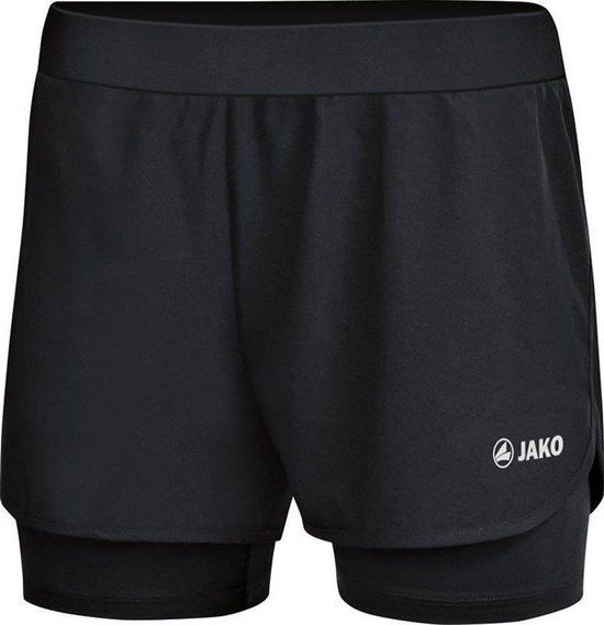 JAKO 2-in-1 Dames Short - Zwart - Maat 34