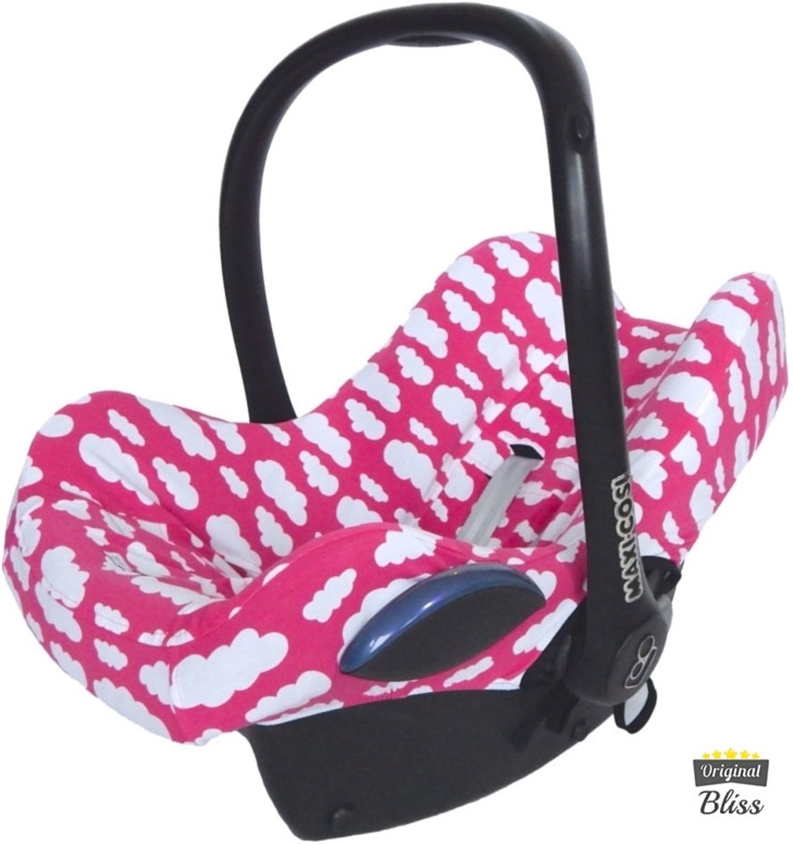 Bliss Maxi Cosi hoes - Autostoelhoes voor Maxi Cosi - Cabriofix Citi Pebble plus - Wolk roze