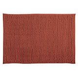 MSV Badmat, douchemat, Chenille hoogpolig badmat, 60 x 90 cm, terracotta rood