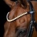 Imperial Riding Hoofdband IRH Grande, leren hoofdband met glazen strass-steentjes en stiftsluiting, goud, volledig