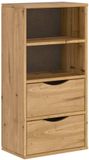 vidaXL Bijzetkast met lades 40x24x79 cm massief grenenhout